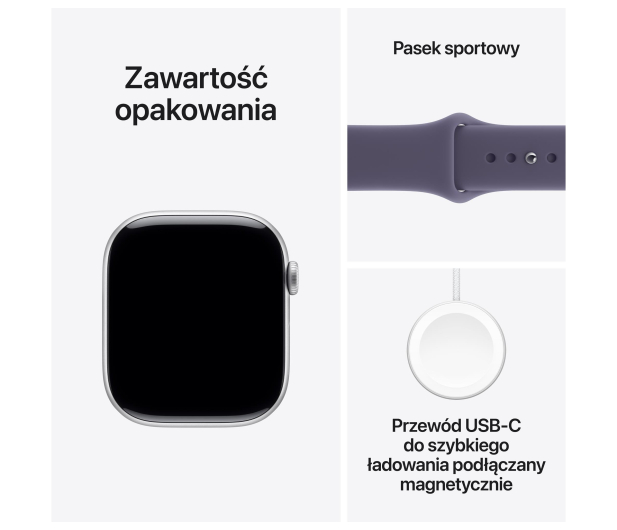 Apple Watch 11 46/Srebrne Aluminum/Fioletowy Pasek M/L 5G - 1362435 - zdjęcie 23
